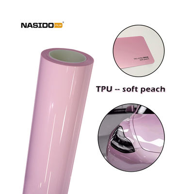 Self Adhesive Color Wrap Film Soft Peach Car Paint Protection Film Chemical Resistance Weather Proof