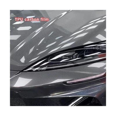 High Gloss Ppf Color Wrap Roll 3D Carbon Fiber BLACK Self Adhesive Easy Maintenance