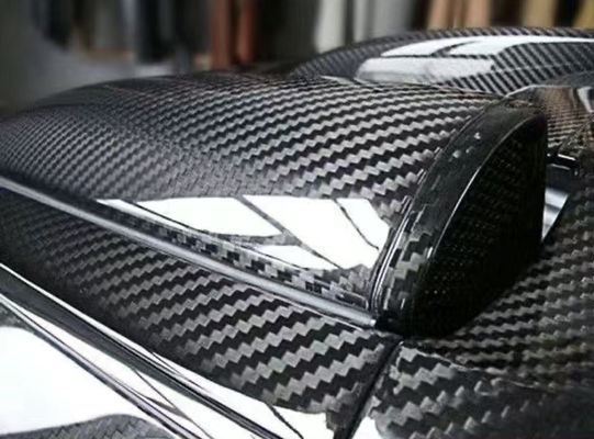 High Gloss Ppf Color Wrap Roll 3D Carbon Fiber BLACK Self Adhesive Easy Maintenance