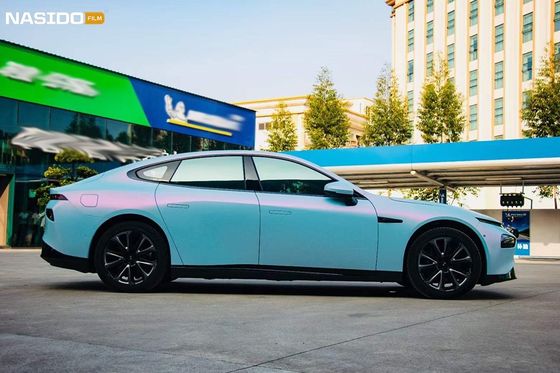 High Stretchable Customized Car Color TPU Film PET Brilliant Blue