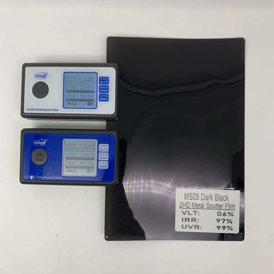 Dark Black Metallic Car Tint Metal Sputter Customized 1.52*30m/Roll