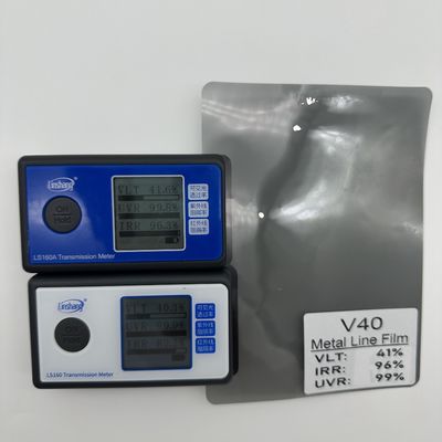 2HD VLT40% Solar Metallic Window Tint For Cars Black UV Blocking NASIDO V40