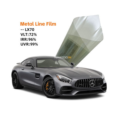 Premium 2HD Metal Line Metalized Window Tint LX70 Light Green 72% VLT 2mil Thickness