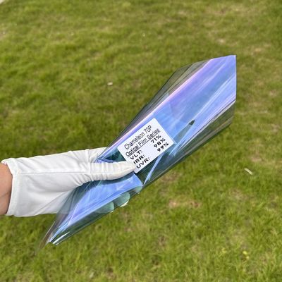 UV Rejection Chameleon Car Window Tint Film 70%VLT Customized High Heat Rejection