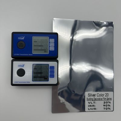 Silver Water Retardant Commercial Window Tinting For Buildings Weather Resistance