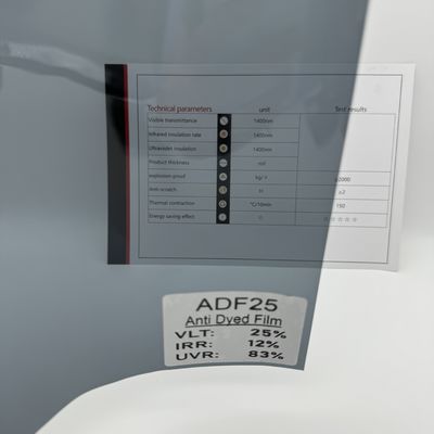 Black 1 Mil VLT25% Car Window Tint Film Anti Dyed UV Rejection Anti Glare