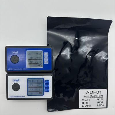 1PLY Car Window Solar Film 99.9%UVR UV Resistant 1%VLT Privacy Sand Proof