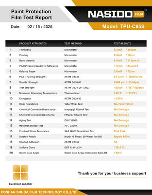 8.5mil TPU PPF Film Self-healing Anti-scratch Car Paint Protection Film