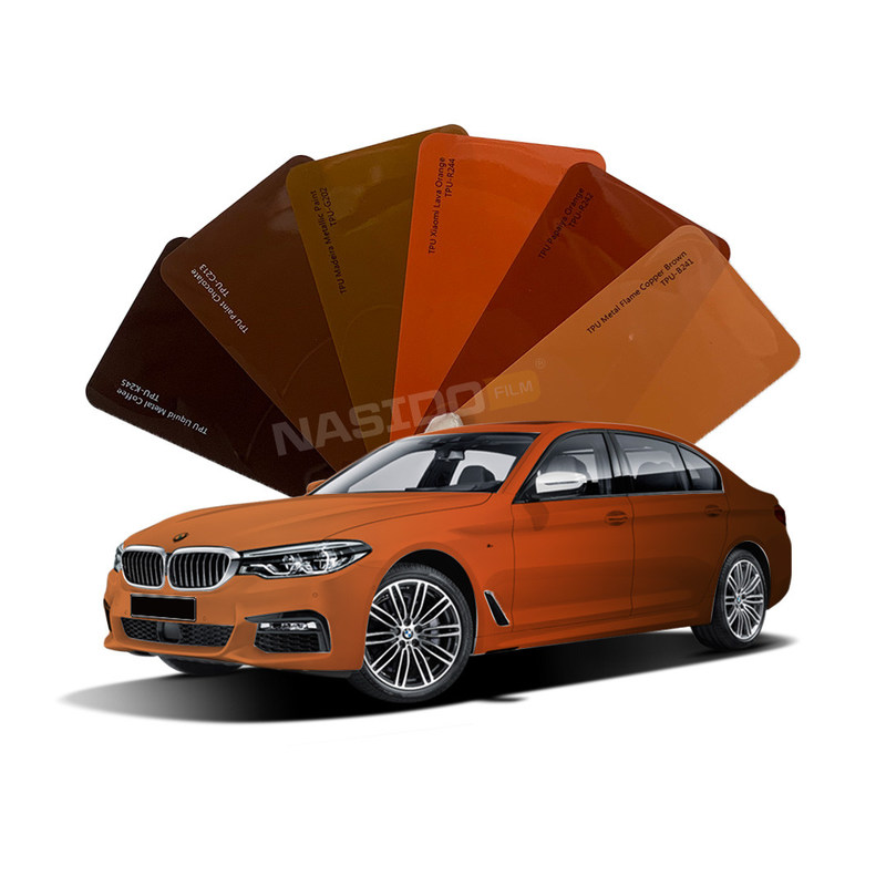 1.52*15m Anti Scratch Yellow Orange TPU Ppf Color Wrap A Grade Glue Viscosity