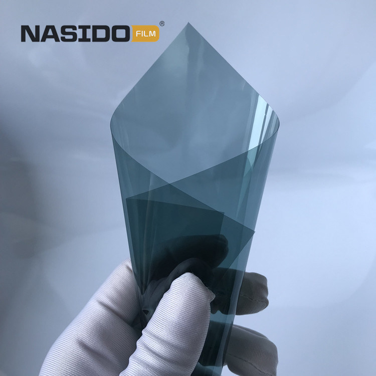 Dirt Resistant PET Carbon Ceramic Window Tint Film Sky Blue 99%UVR Easy To Maintain